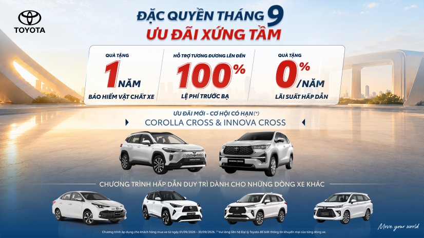 Đặc quyền nâng cấp Toyota Camry & Corolla Cross Thế Hệ Mới