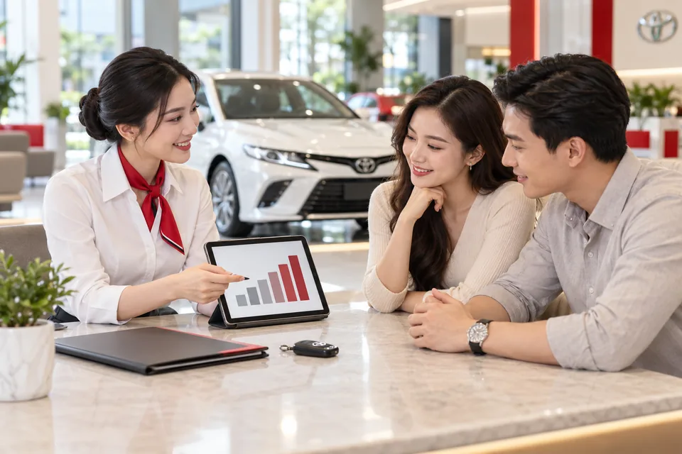 Minh họa tư vấn phương án tài chính mua xe Toyota
